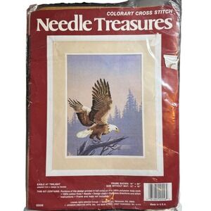 Needle Treasures Cross Stitch‎ Kit 12x16 Brown Eagle at Twilight 02556